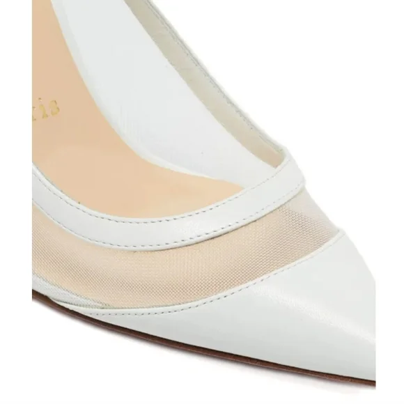 Christian Louboutin White Heels with Transparent Panels - Picture 5 of 6